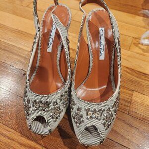 Gorgeous Nw/oT Oscar De La Renta Collection Sling Back Pumps